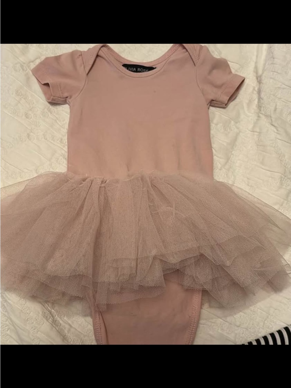 3-6 months Pink Tulle Tutu ballet Bodysuit for baby Olivia rose